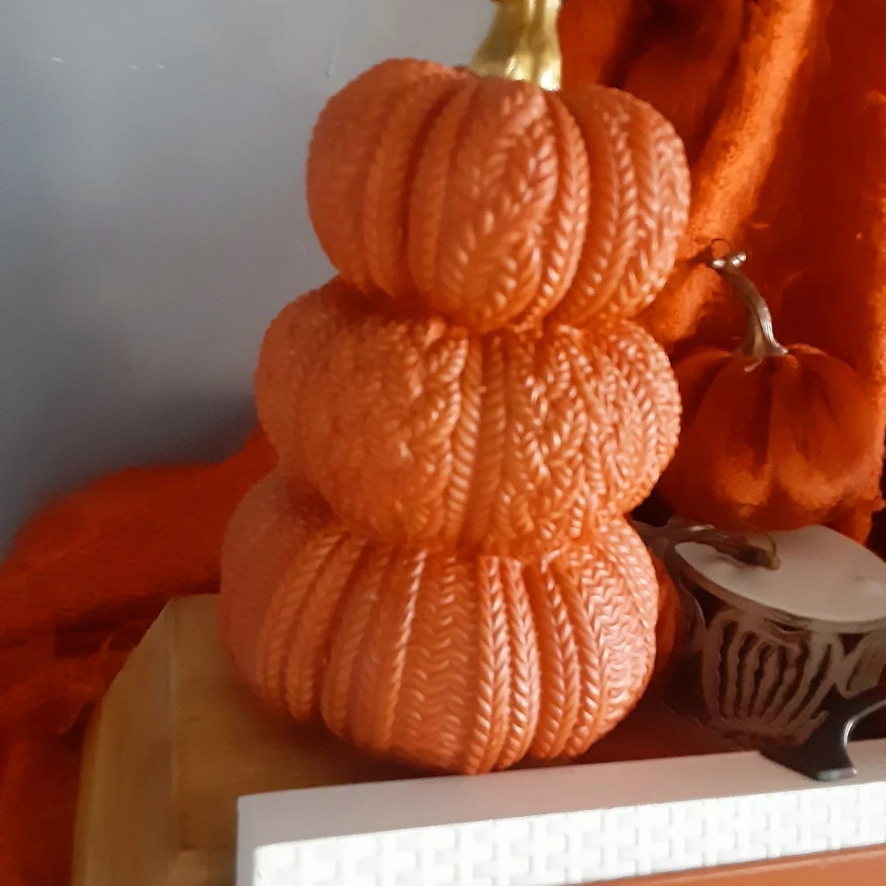 Fall Decor Orange Pumpkin Accents 8 pc